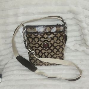 Coach Brown and Tan Crossbody Bag Nwt